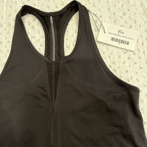 ZYIA Black effortless tank - long Size Lg NWT - Picture 3 of 4
